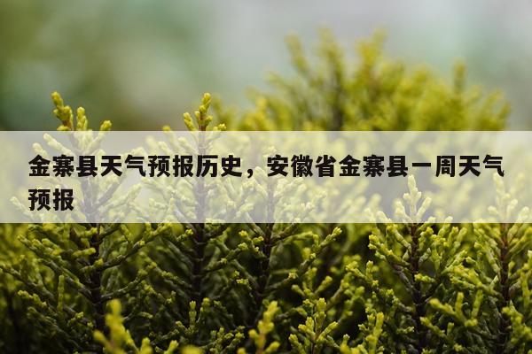 金寨县天气预报历史，安徽省金寨县一周天气预报