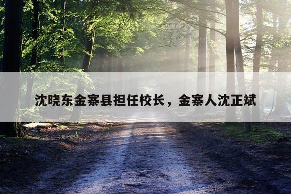 沈晓东金寨县担任校长，金寨人沈正斌