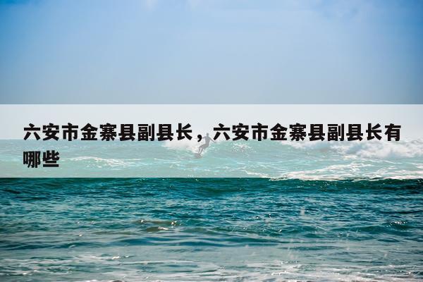 六安市金寨县副县长，六安市金寨县副县长有哪些