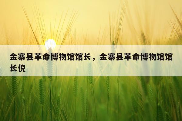 金寨县革命博物馆馆长，金寨县革命博物馆馆长倪