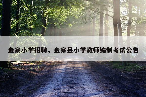 金寨小学招聘，金寨县小学教师编制考试公告