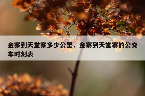 金寨到天堂寨多少公里，金寨到天堂寨的公交车时刻表