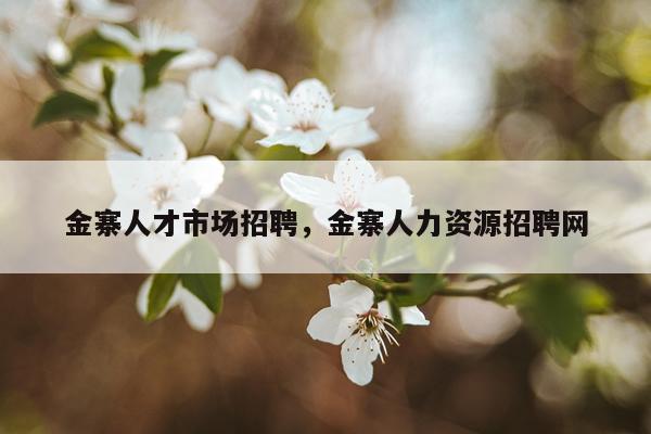 金寨人才市场招聘，金寨人力资源招聘网