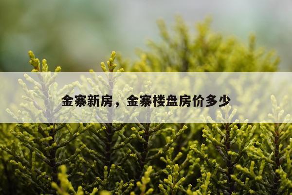 金寨新房，金寨楼盘房价多少