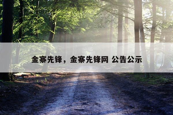 金寨先锋，金寨先锋网 公告公示