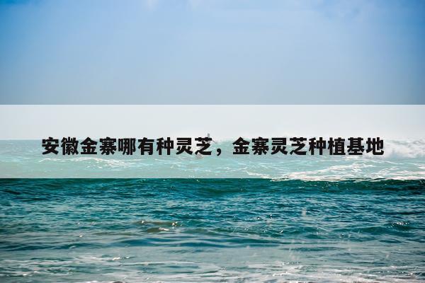 安徽金寨哪有种灵芝，金寨灵芝种植基地