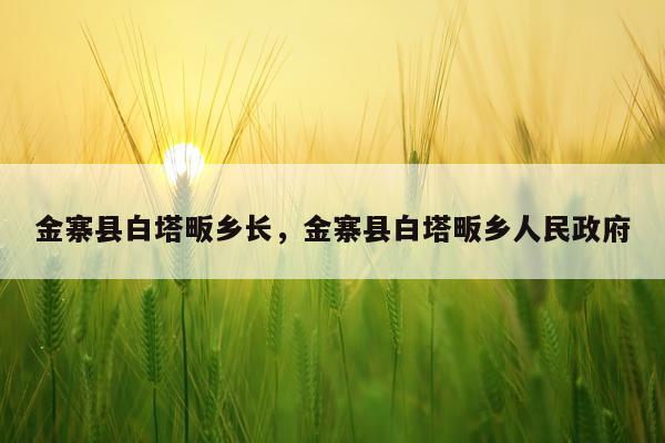 金寨县白塔畈乡长，金寨县白塔畈乡人民政府