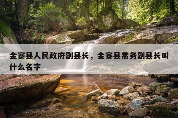 金寨县人民政府副县长，金寨县常务副县长叫什么名字