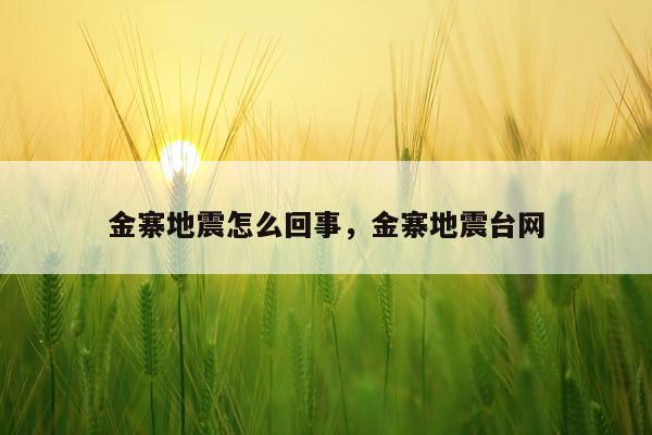 金寨地震怎么回事,金寨地震台网