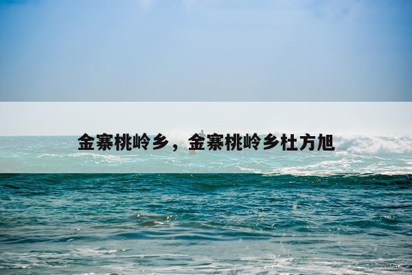 金寨桃岭乡，金寨桃岭乡杜方旭