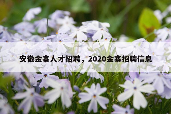 安徽金寨人才招聘，2020金寨招聘信息