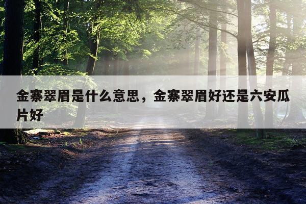 金寨翠眉是什么意思，金寨翠眉好还是六安瓜片好