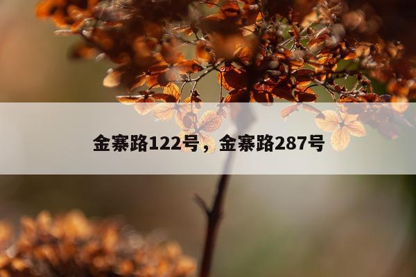 金寨路122号，金寨路287号
