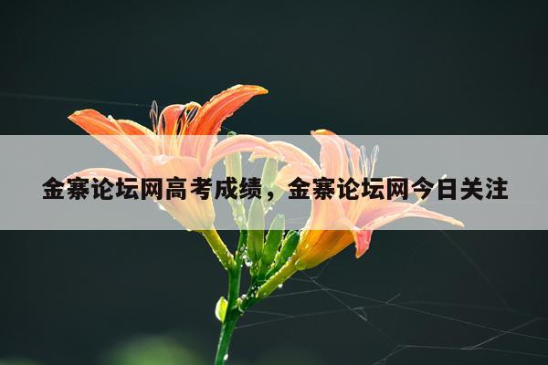 金寨论坛网高考成绩，金寨论坛网今日关注