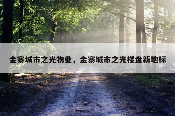 金寨城市之光物业，金寨城市之光楼盘新地标