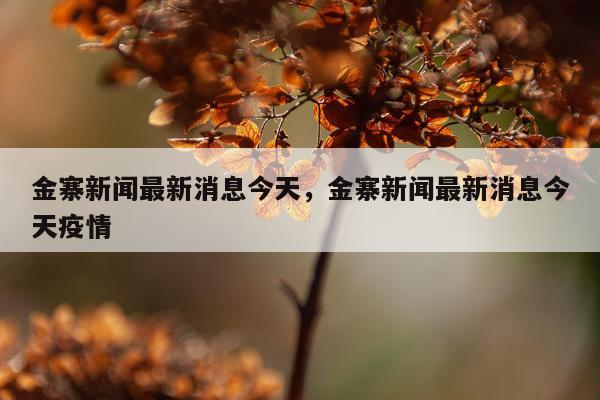 金寨新闻最新消息今天，金寨新闻最新消息今天疫情
